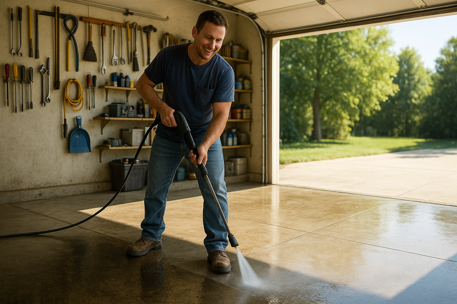 Garage Floor Cleaning